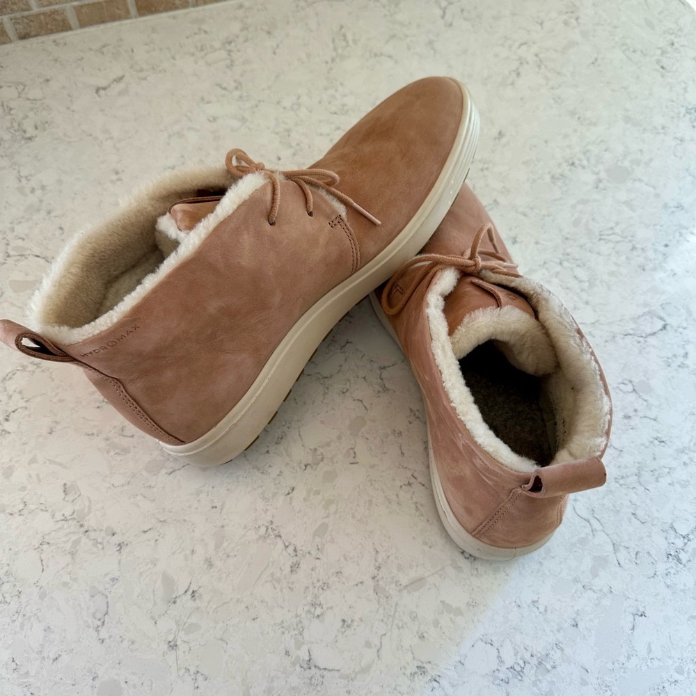 ECCO Women’s Sherling-Lined Leather Ankle Boots | Hydromax® | Size US 10-10.5 - Picture 2 of 9